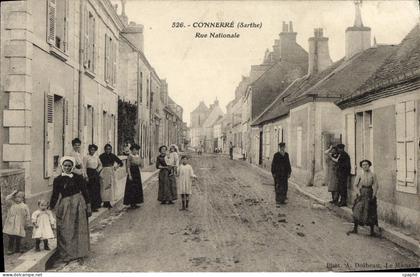 CPA Connerre Rue Nationale