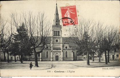 CPA Contres L'Eglise