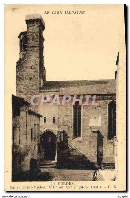 CPA Cordes Eglise Saint Michel