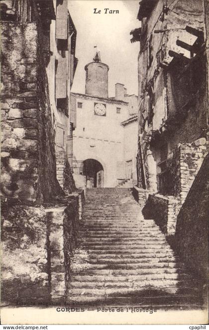 CPA Cordes Porte De I'Horloge