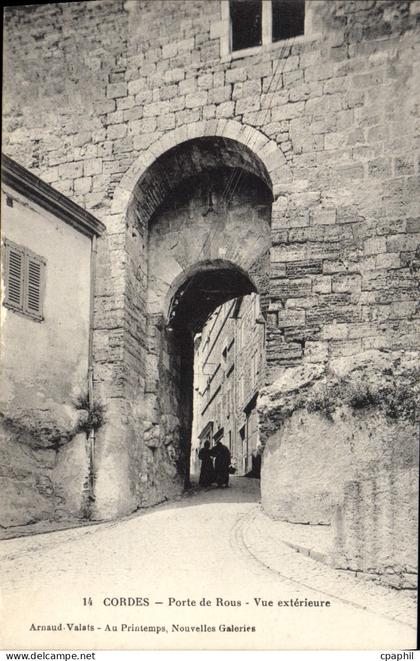 CPA Cordes Porte De Rous Vue Exterieur