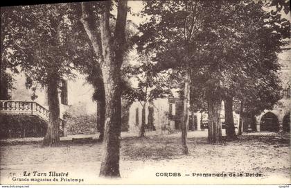 CPA Cordes Promenade De La Bride