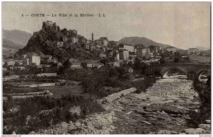 Corte - La ville et la Riviere