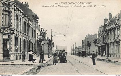 coudekerque branche * le boulevard de la république , vers coudekerque * café AU XIXème siècle