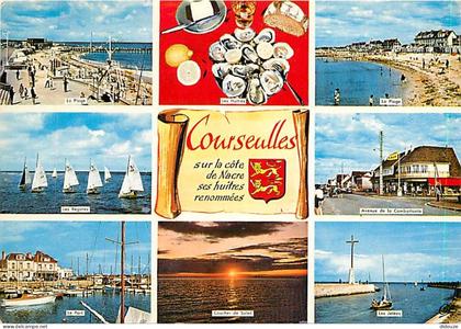 Carte Postale - 14 - Courseulles sur Mer - Multivues - Huitres - Blasons - Flamme Postale de Courseulles sur Mer - CPM -