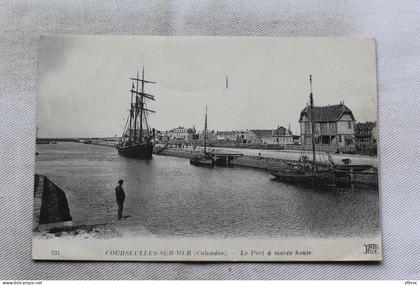 Cpa 1923, Courseulles sur mer, le port à marée haute, Calvados 14