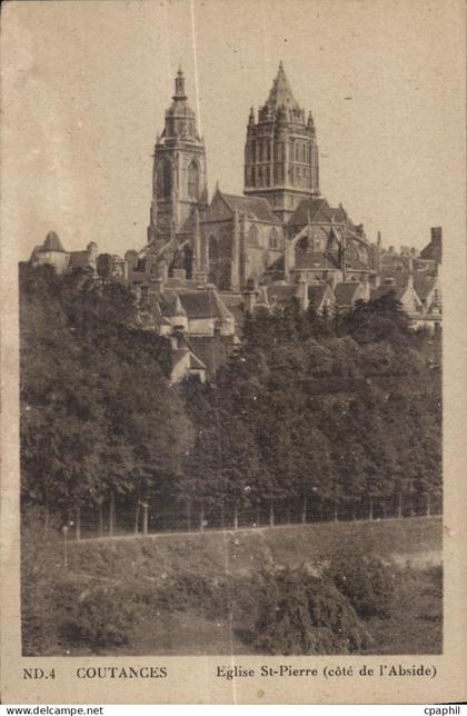 CPA Coutances Eglise St Pierre