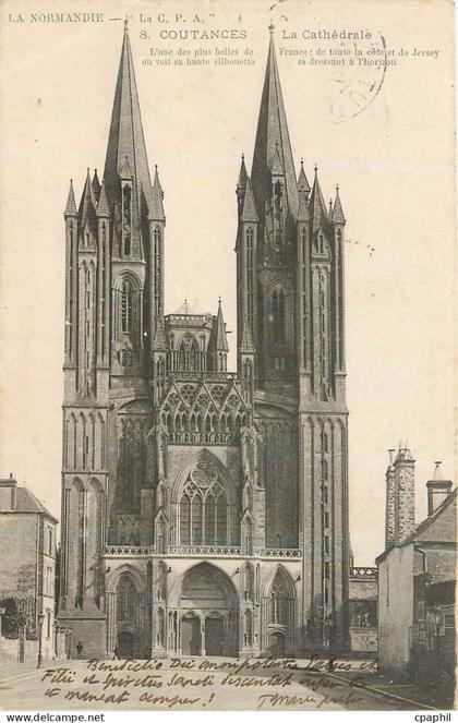 CPA La Normandie Coutances La Cathedrale