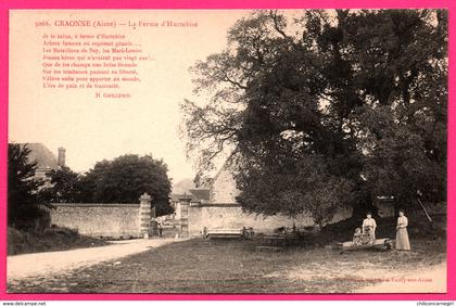 Craonne - La Ferme d'Hurtebise - Animée - Poème de H. GUILLEMIN - Edit. F. JUMELET