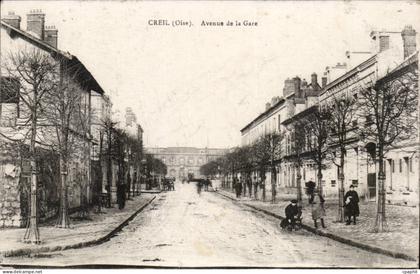 CPA Creil Avenue de la gare
