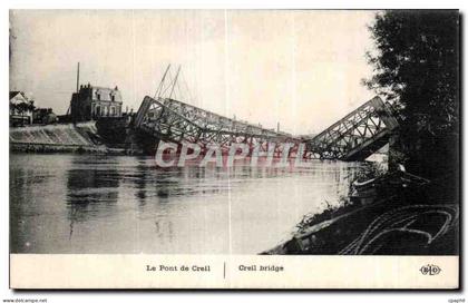 CPA Le Pont de Creil Militaria