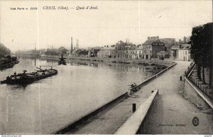 Creil CPA Quai d'aval
