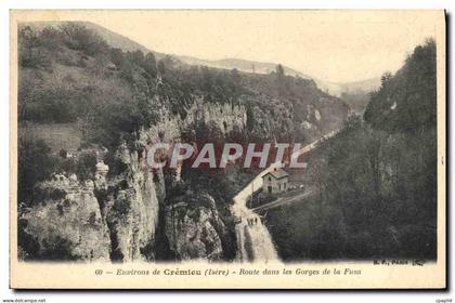 CPA Environs de Cremieu Isere Route dans les Gorges de la Fusa