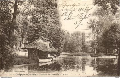 Crepy en Valois CPA Chateau de Geresme Le lac