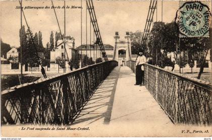CPA AK Creteil Le Pont suspendu de Saint-Maur-Creteil FRANCE (1282350)