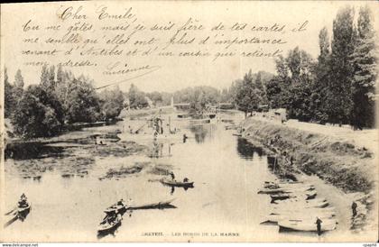CPA Creteil Les Bords De La Marne Bateaux