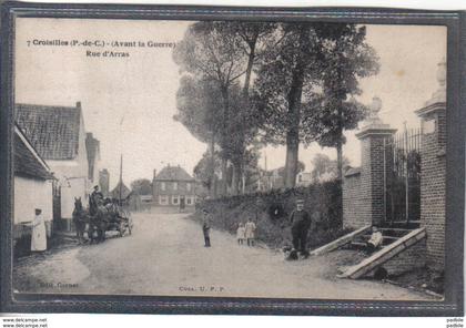 Carte Postale 62. Croisilles  rue d'Arras  très beau plan