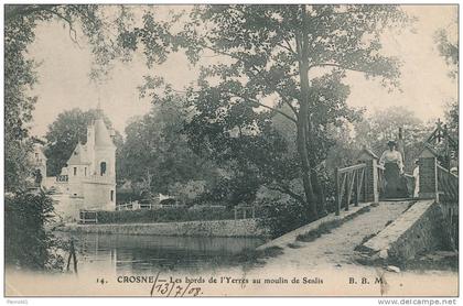 CROSNE (CROSNES) - Les bords de l'Yerres au moulin de Senlis (animation)