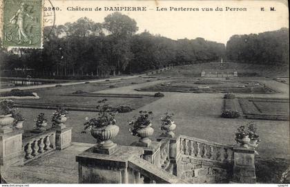 CPA Chateau de Dampierre Les Parterres vus du Perron
