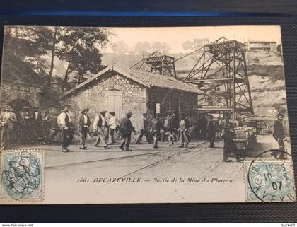 CPA 12 - Decazeville - sortie de la mine du plateau