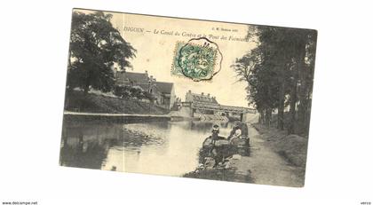 Carte Postale Ancienne de DIGOIN -Canal du centre-Pont des Fainéants