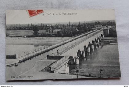 Cpa 1912, Digoin, le pont aqueduc, Saône et Loire 71