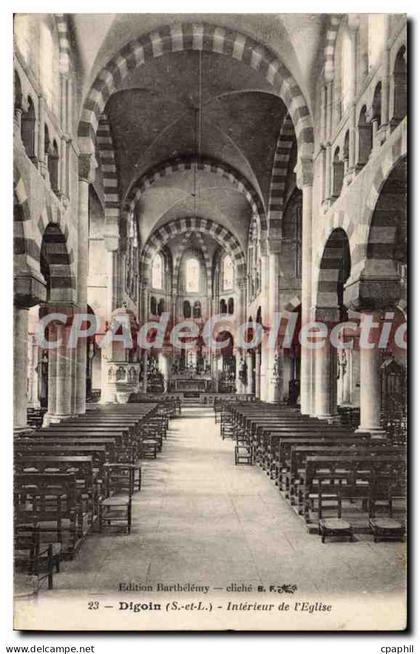 CPA Digoin Interieur de l'Eglise