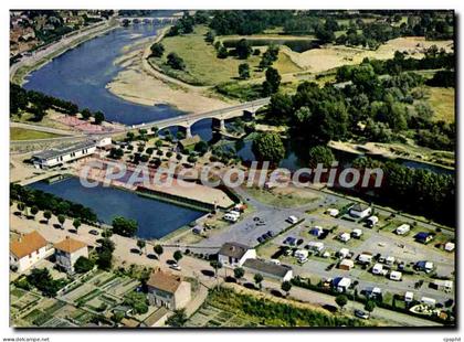 CPSM Digoin Vue Aerienne du Camping