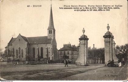 Dijon - Place Saint Pierre - Porte Saint Pierre et Eglise - CPA - CPA