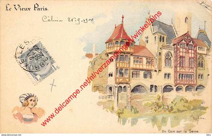 Un coin de la Seine - 1900 - Le Vieux Paris - ROBIDA - Paris I - (75) Paris