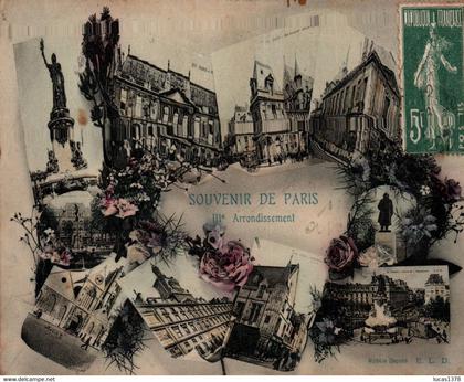 75 / Souvenir de PARIS - III° Arrondissement / CARTE GLACEE