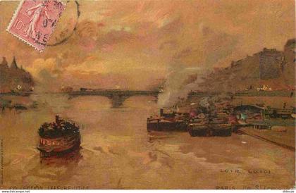 Carte Postale Ancienne - 75 - Paris 04 - Ile Saint Louis - Art Peinture - Loir Luigi - Collection Lefevre utile - CPA -