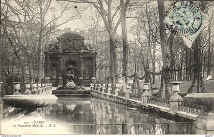 Paris CPA La fontaine Medicis