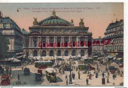 75- 9- PARIS - PLACE DE L' OPERA LES STATIONS DU METRO ET THEATRE DE L' OPERA