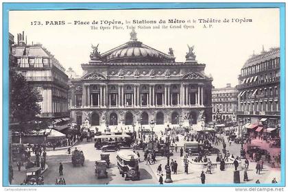 75009 PARIS PLACE OPERA STATIONS METRO THEATRE Edition PAPEGHIN 173 /1883A