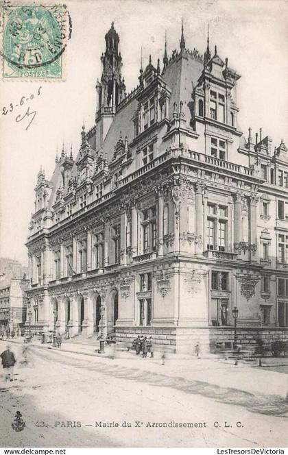 [-10%] FRANCE - Paris - Mairie du Xe arrondissement - C.L.C - Carte postale ancienne