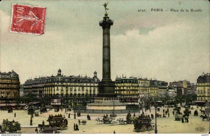 Paris - 10 - Place de la Bastille - CPA