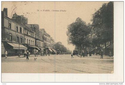PARIS 13ème. - avenue d'Italie.