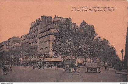 PARIS 14 arrondissement  boulevard Raspail et Montparnasse