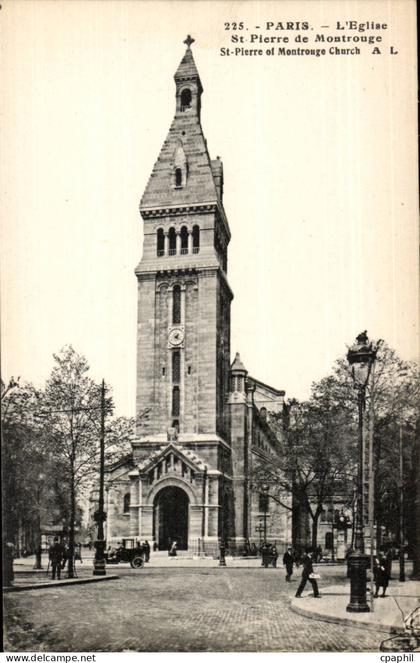 Paris(14) Automobile- L'Eglise St-Pierre de Montrouge-St Pierre of Montrouge Church - CPA
