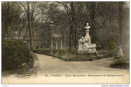 PARIS 17 - Parc Monceau - Monument de Maupassant - Ecrivain