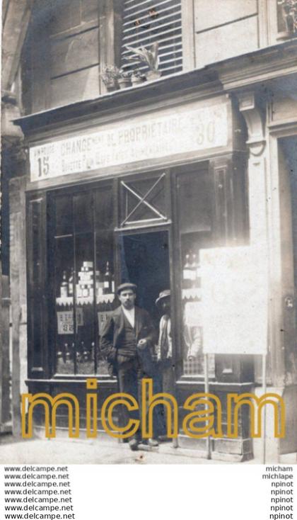 C P A   - 75 -  PARIS - 18 em   - superbe  CARTE PHOTO - cachet de départ  porte de clignancourt