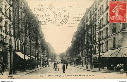 PARIS 20 eme arrondissement  avenue du Pere lachaise  TOUT PARIS