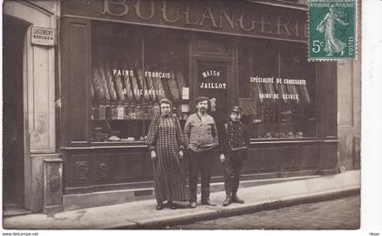 PARIS(20em ARRONDISSEMENT) BOULANGERIE(20 RUE DES RIGOLES) CARTE PHOTO
