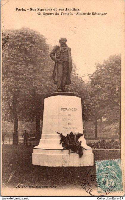 (11/12/25) 75-CPA PARIS - 3ème ARRONDISSEMENT - SQUARE DU TEMPLE