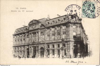 Paris - 4 - Mairie du IV Arrondissement CPA