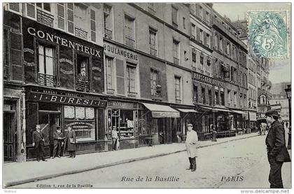 PARIS - rue de la bastille.(cachet banque buresti)