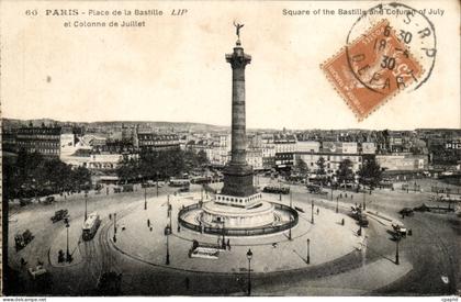 Paris -11 - Place de la Bastille et Colonne de Juillet - CPA