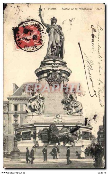 Paris - 11 - Statue de la Republique Lion - CPA