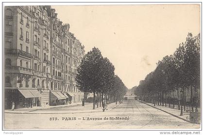 CPA PARIS 12 - AVENUE DE SAINT-MANDE